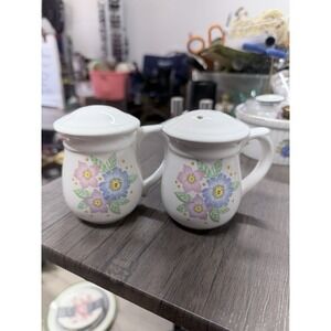 Vintage SJL Wildflower Salt And Pepper Shakers